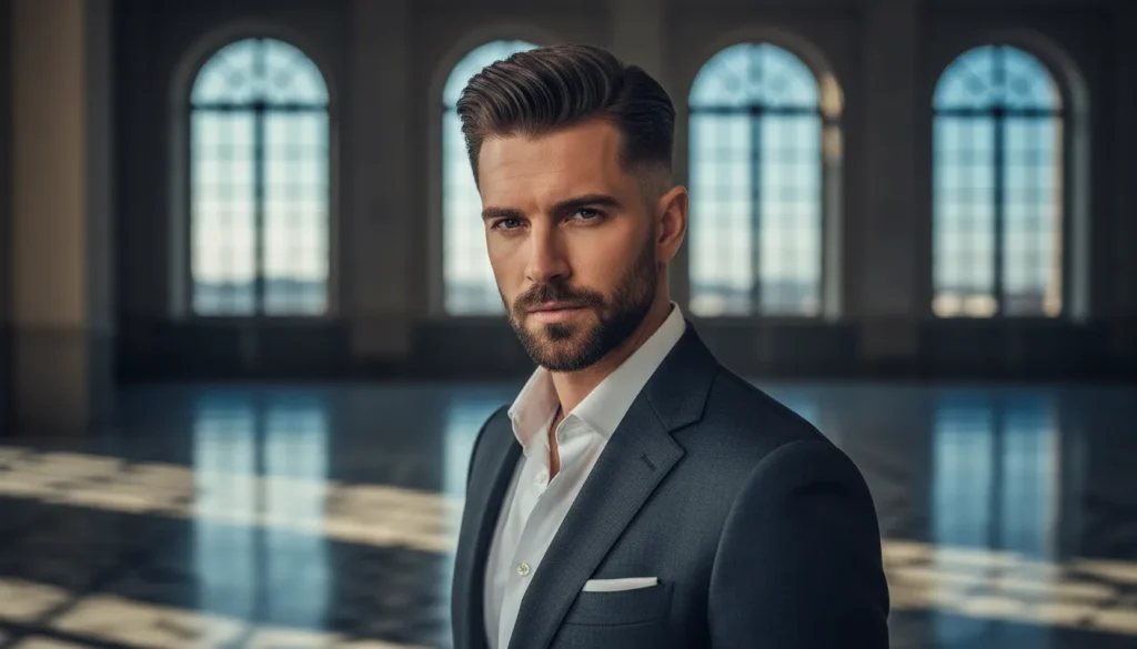 Right-click to download soft pompadour fade