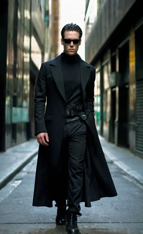 Cyberpunk-Inspired Blackout Look