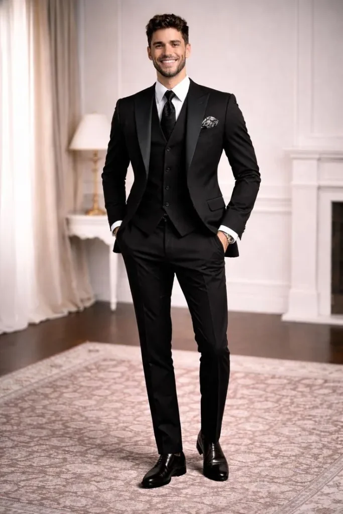 22 Classy Outfits Men Will Love to Try 9 The Classic Black Tuxedo
