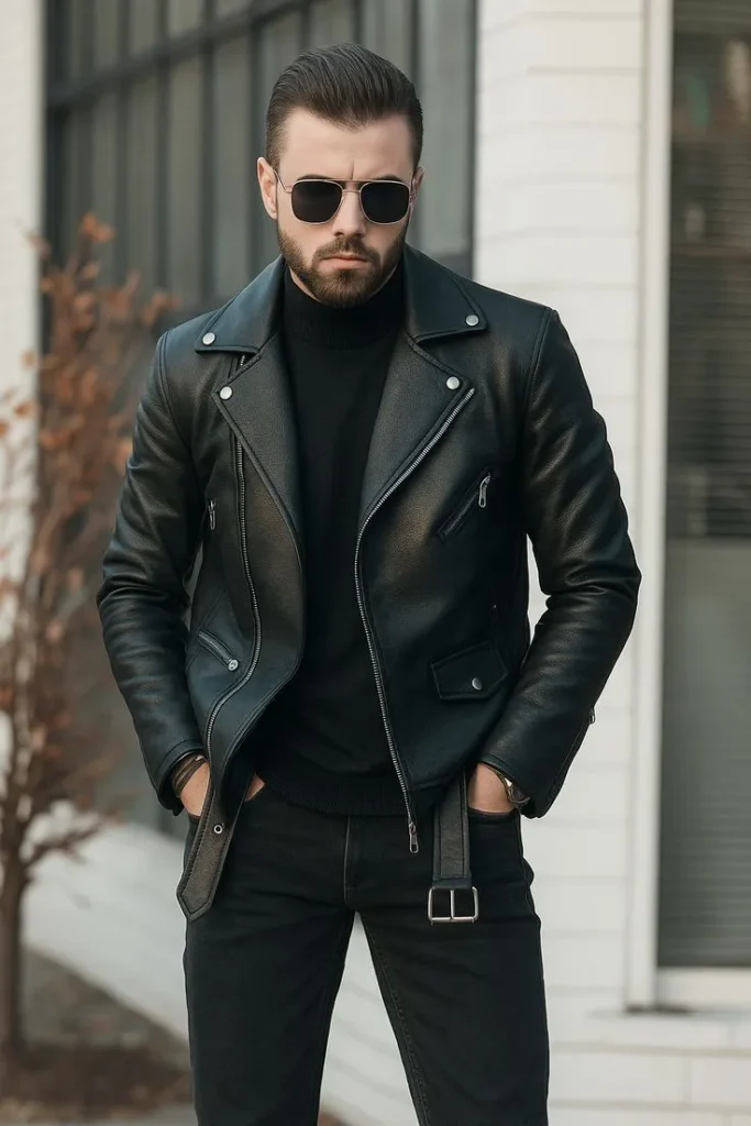 25 Men Jogger Pants Outfit Ideas 19 The Leather Jacket Statement