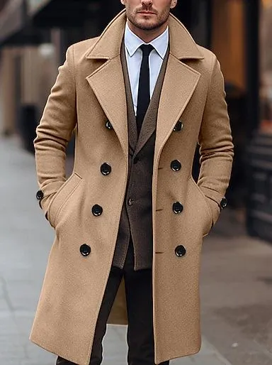 Right-click to download Wool Overcoat with a Hooded Mid layer