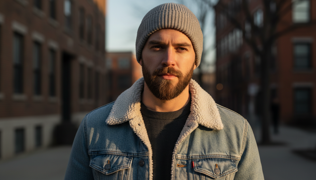 23 Best Korean Street Style Outfits for Men 6 denim with shearling accents