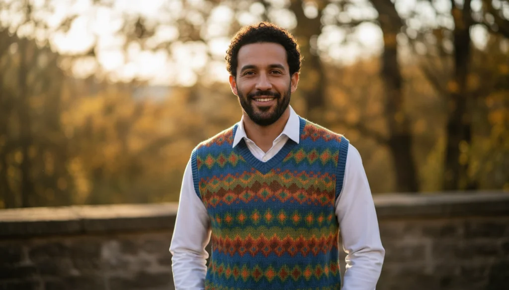 Right-click to download geometric sweater vests