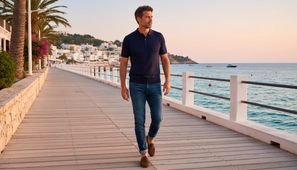 24 Dark Blue Jeans Outfit Ideas for Men 10 image 1051