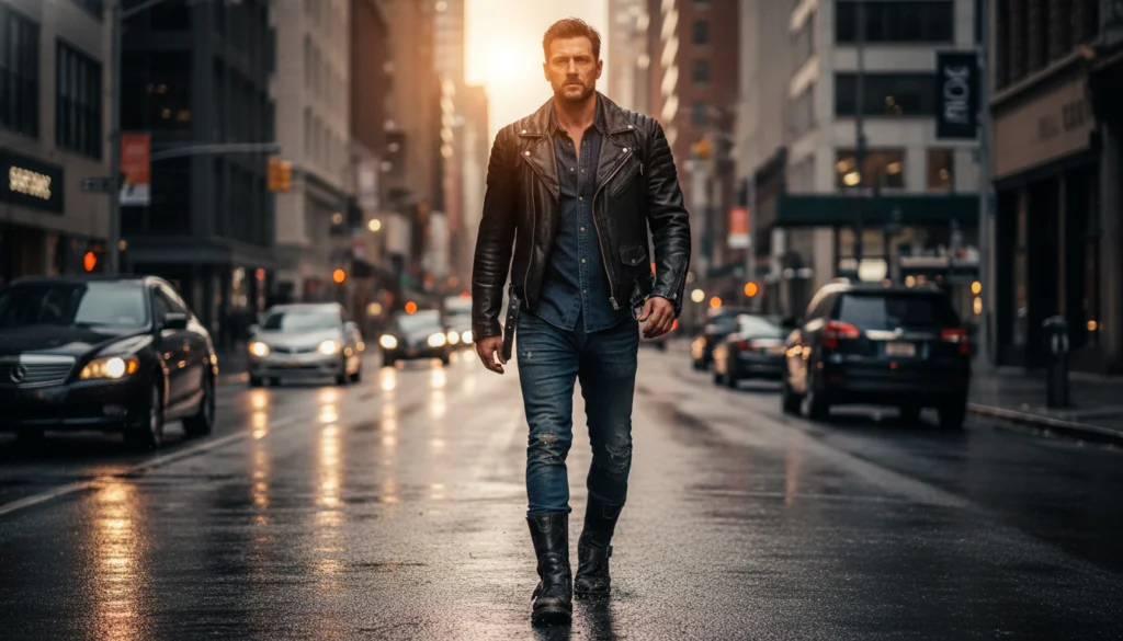 24 Dark Blue Jeans Outfit Ideas for Men 3 image 1055