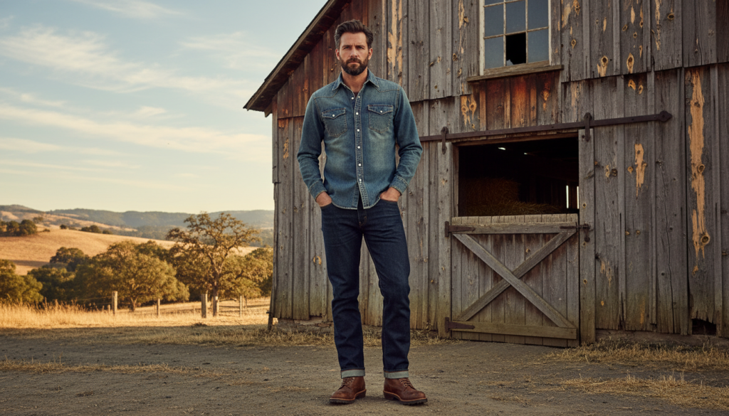 24 Dark Blue Jeans Outfit Ideas for Men 5 image 1061