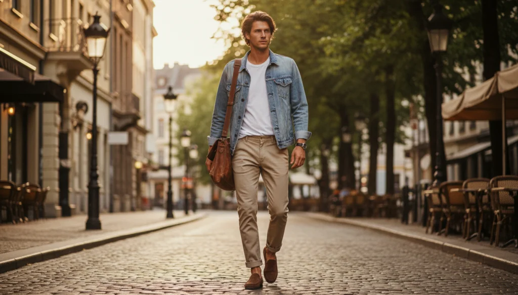 24 Stylish Denim Jacket Outfit Ideas for Men 2 image 1159