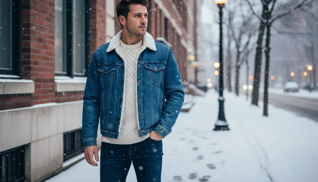 24 Stylish Denim Jacket Outfit Ideas for Men 12 image 1170