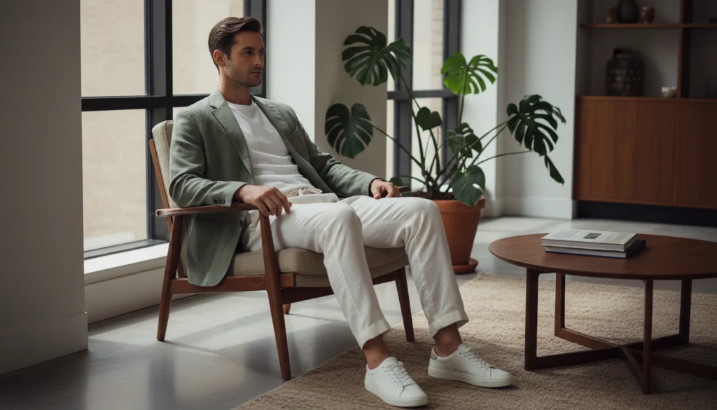 24 Cool White Pants Outfits for Men 20 image 119