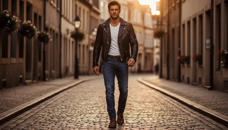 Leather Jacket Outfit Ideas for Men