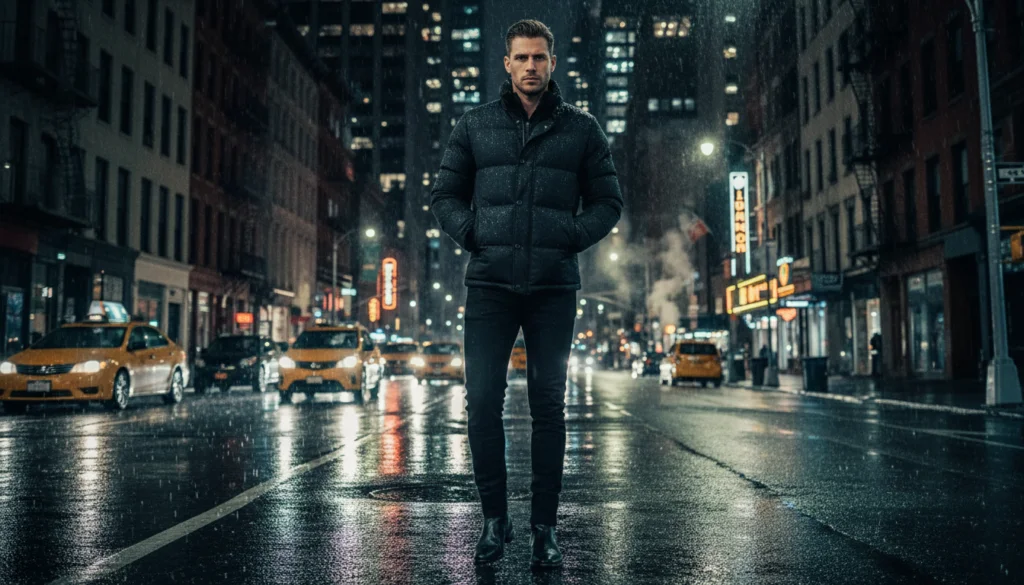 24 Men Puffer Jacket Outfit Ideas 2 image 1337