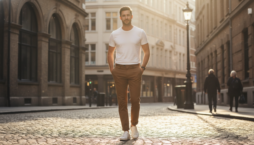 20 Brown Pants Outfit Ideas for Men 2 image 373