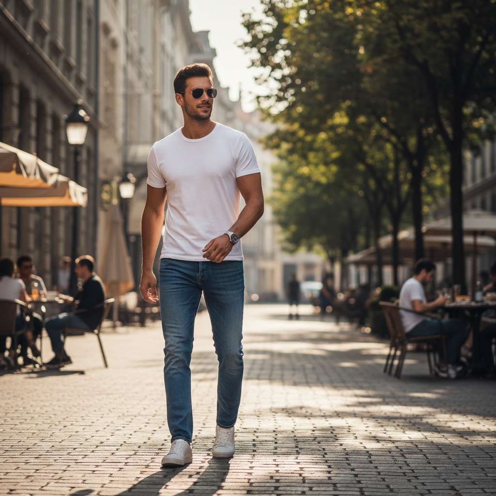 25 White T-Shirt Outfit Ideas for Men 2 image 864