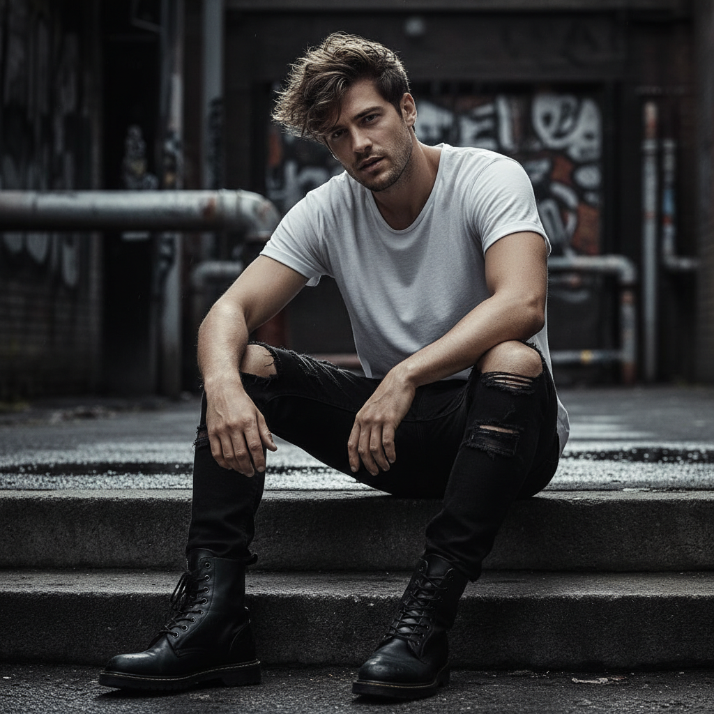 25 White T-Shirt Outfit Ideas for Men 23 image 877