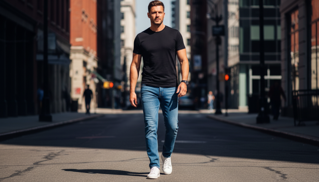 22 Black T-Shirt Outfit Ideas for Men 2 image 886