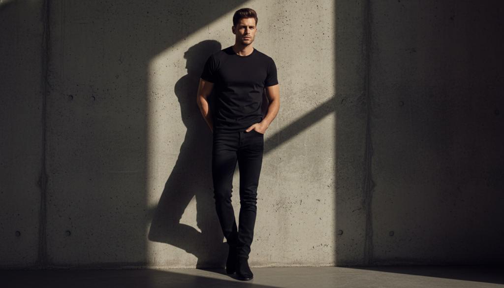 22 Black T-Shirt Outfit Ideas for Men 3 image 895