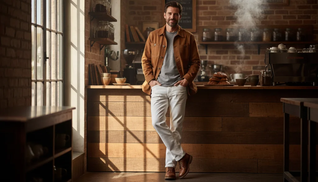 24 Cool White Pants Outfits for Men 6 image 99