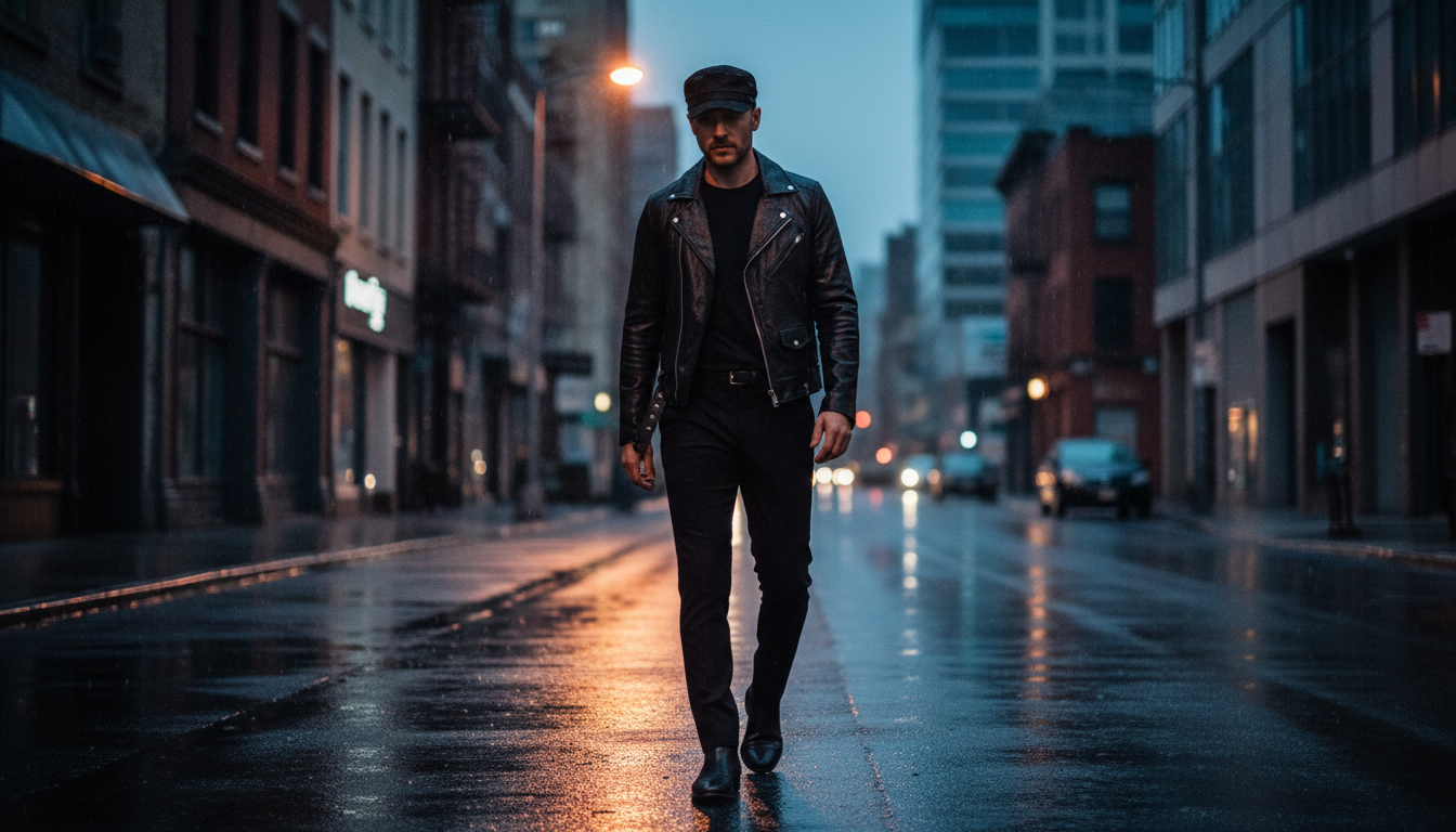 Right-click to download monochromatic all black look