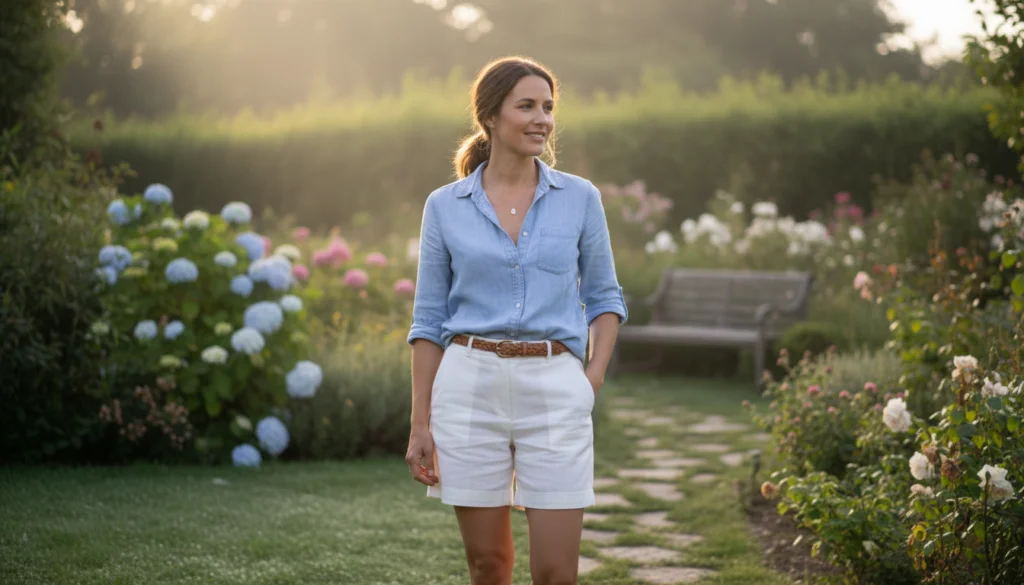 25 White Shorts Outfit Ideas for Women 20 image 140