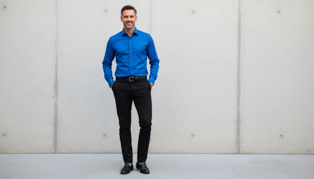 24 Blue Shirt Matching Pants Ideas 15 image 166