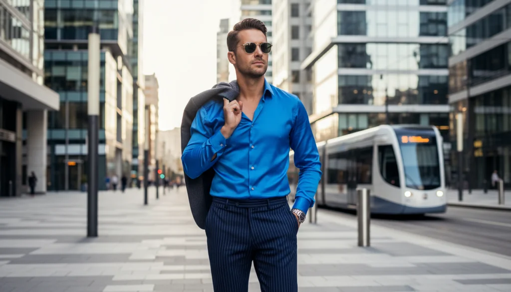 24 Blue Shirt Matching Pants Ideas 18 image 169