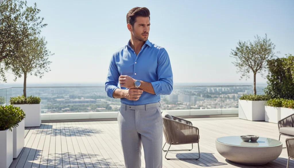 24 Blue Shirt Matching Pants Ideas 11 image 180