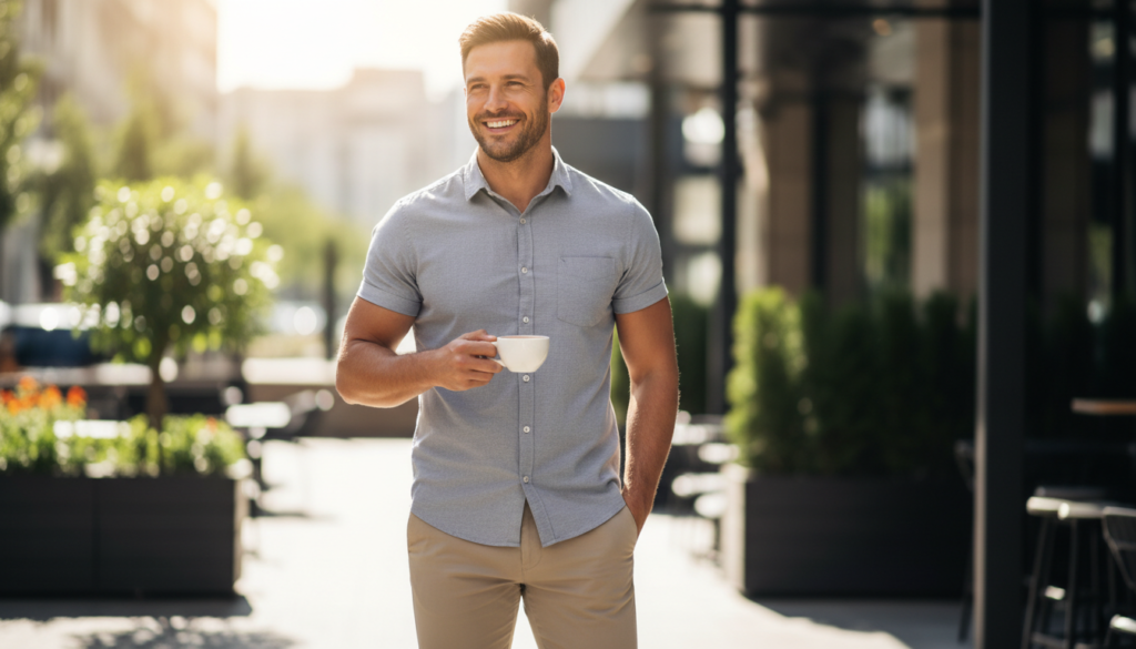 21 Grey Shirt Outfit Combinations for Men 11 image 205