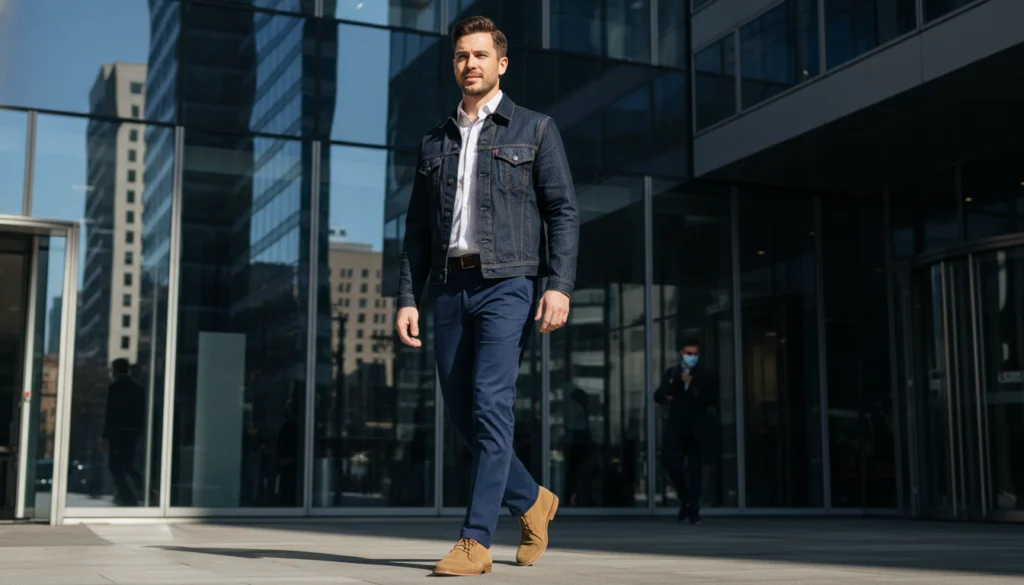 24 Men Outfit Ideas with Denim Jacket 9 image 278