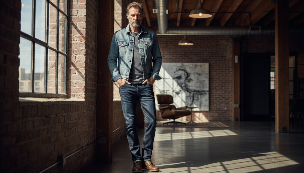 24 Men Outfit Ideas with Denim Jacket 4 image 287