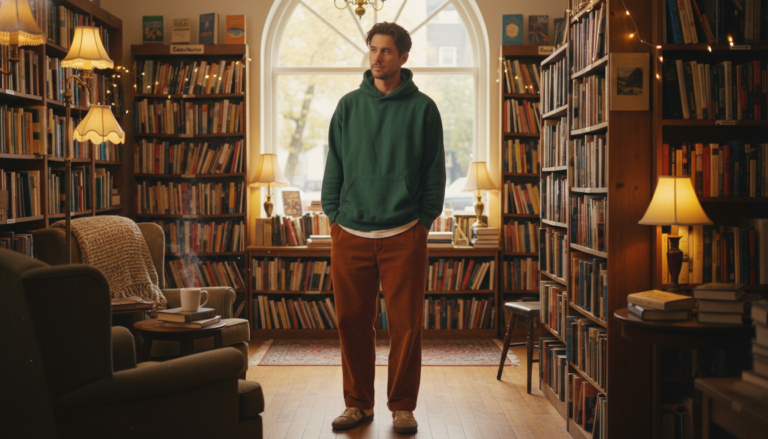 men outfit ideas with oversized hoodie